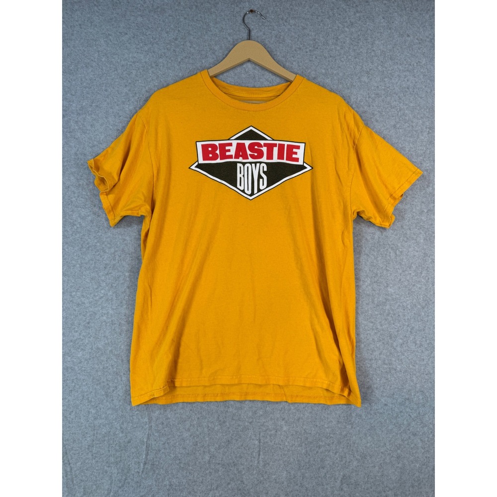 Beastie Boys Large T-Shirt 90s Hip Hop Cotton Mustard Yellow Graphic Tee